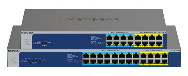 NETGEAR 24-Port Ultra60 PoE++ Gigabit Unmanaged Switch with 16 ports PoE++ & 8 ports PoE+ (480W PoE Budget), ProSAFE Lifetime Warranty (GS524UP)