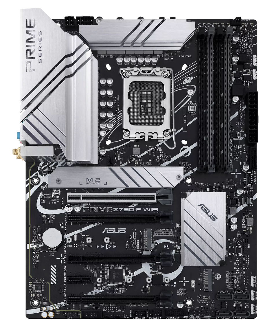 ASUS, PRIME-Z790-P-WIFI-CSM, INTEL, INTEL 12 to 13th, LGA1700, 4x DDR5, 128G, Upto 7200+, PCIe 5 - 1x16