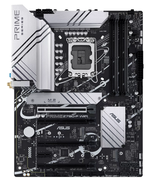ASUS, PRIME-Z790-P-WIFI-CSM, INTEL, INTEL 12 to 13th, LGA1700, 4x DDR5, 128G, Upto 7200+, PCIe 5 - 1x16