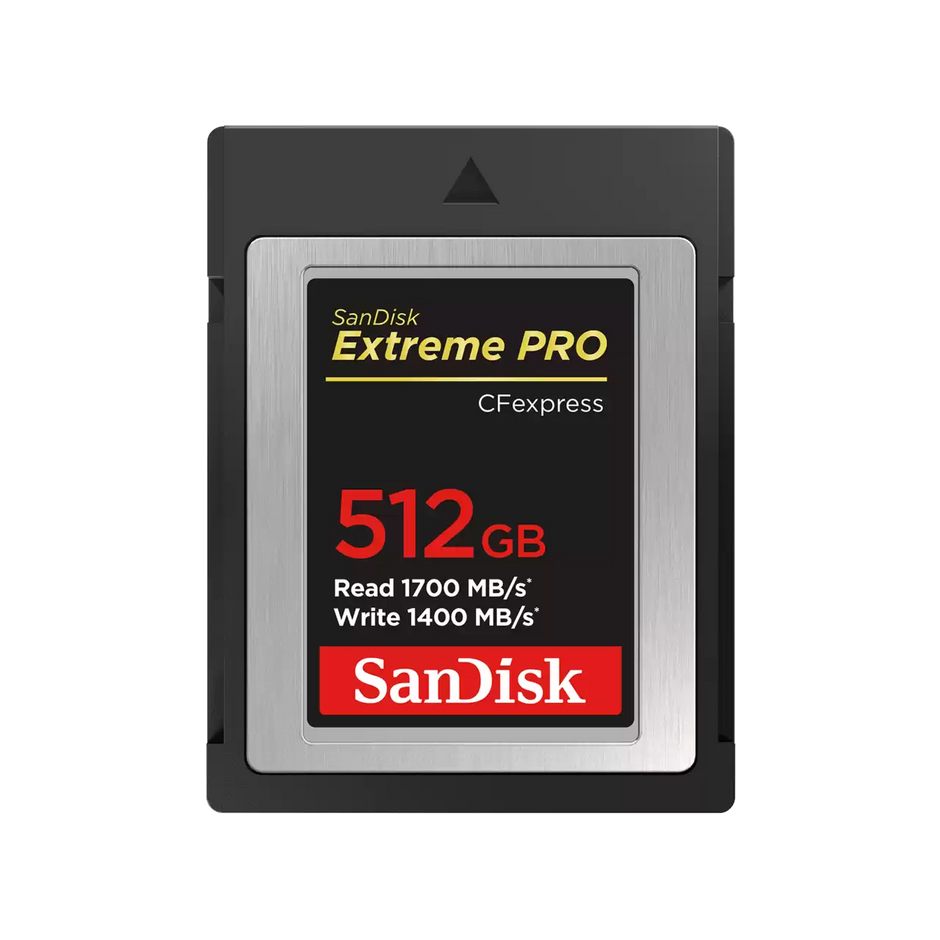 SanDisk Extreme PRO CFexpress Card Type B, SDCFE 512GB, 1700MB/s R, 1400MB/s W, 4x6, Limited Lifetime