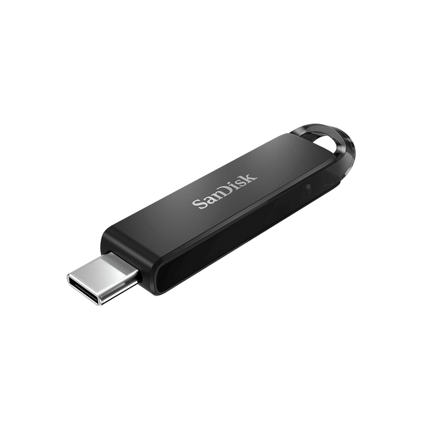 SanDisk Ultra USB Type-C Flash Drive, CZ460 128GB, USB Type C 3.1, Black, Super-thin Retractable, 5Y