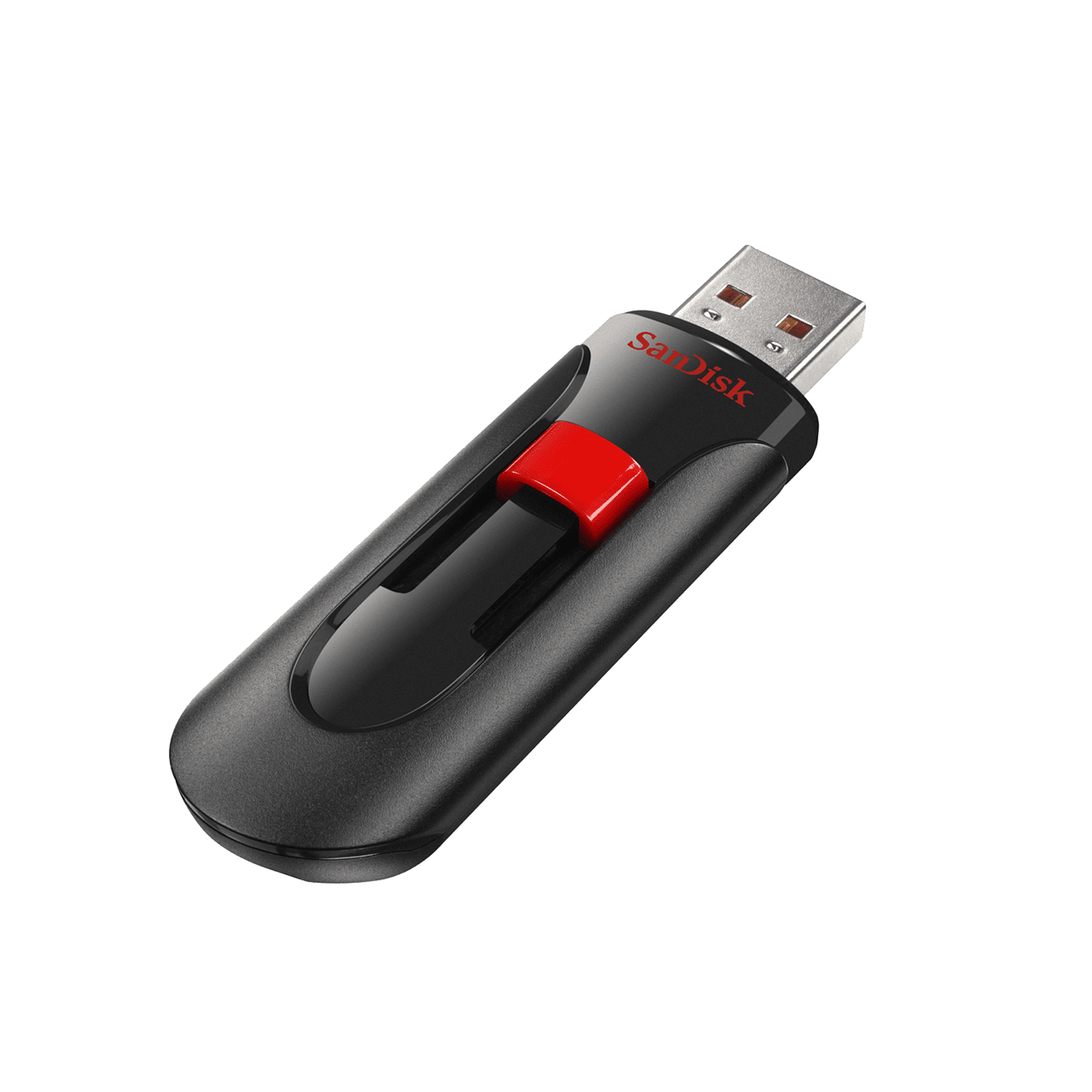 SanDisk Cruzer Glide USB Flash Drive, CZ60 128GB, USB2.0, Black, retractable design, 5Y