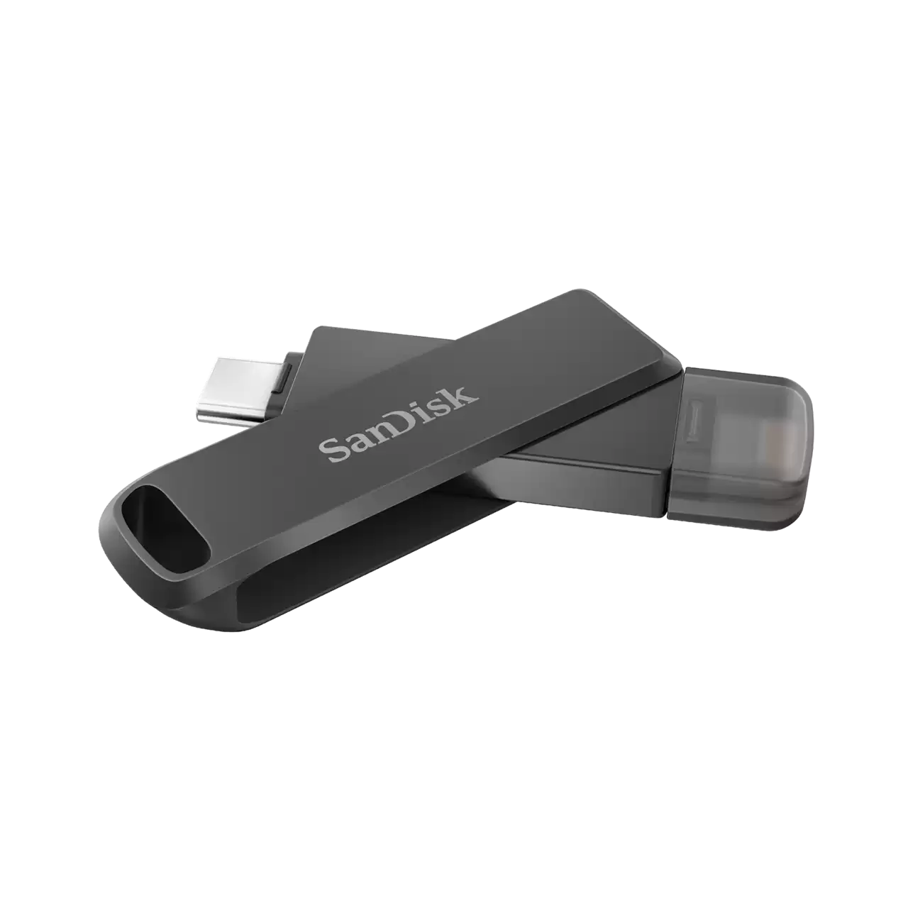 SanDisk iXpand Flash Drive Luxe, SDIX70N 128GB, Black, iOS/Android, Lightning and Type C USB3.1, 2Y