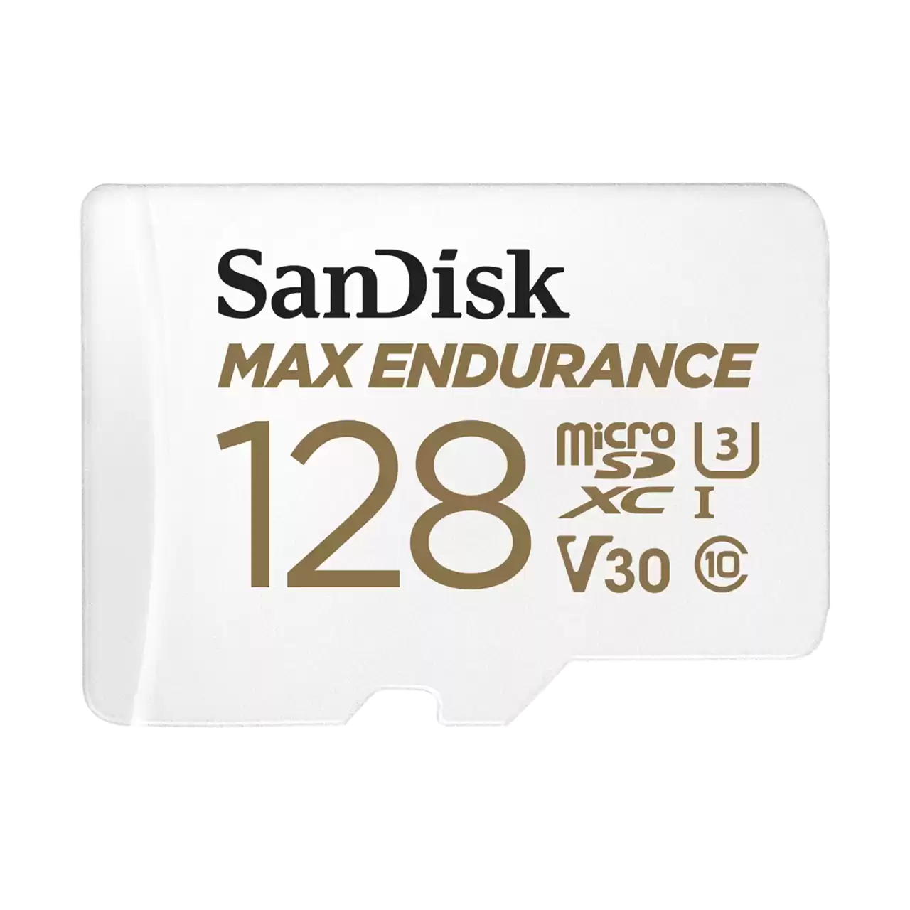 SanDisk MAX ENDURANCE microSDXC Card, SQQVR 128G, (60,000 Hrs), UHS-I, C10, U3, V30, 100MB/s R, 40MB/s W, SD adaptor, 10Y