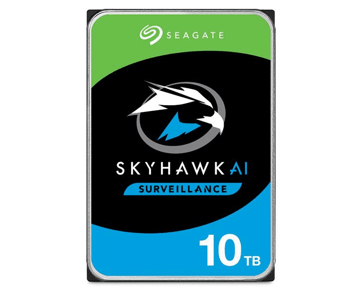 SkyHawk AI, Surveillance, 3.5" HDD, 10TB,  SATA 6Gb/s, 7200RPM, 256MB Cache, 5 Years or 2M Hours MTBF Warranty