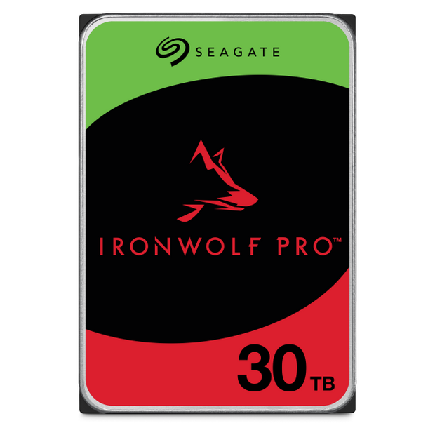 IronWolf Pro, NAS, 3.5" HDD, 30TB, SATA 6Gb/s, 7200RPM, 512MB Cache, 5 Years or 2.5M Hours MTBF Warranty