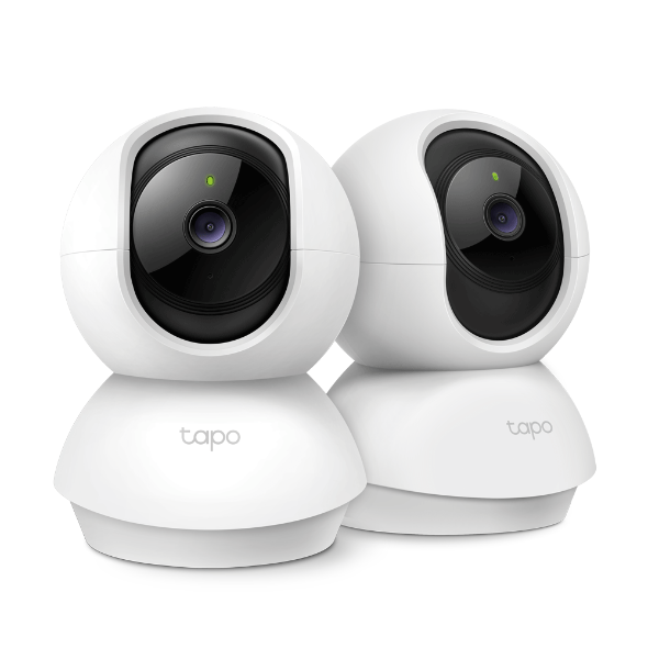 Pan/Tilt Home Security Wi-Fi Camera 2-Pack SPEC: 3MP (2304x1296), 2.4 GHz, Horizontal 360 FEATURE: Pan/Tilt, Motion Detection and Notifications,