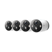 Smart Wire-Free Security Camera, 4 Camera System SPEC: 2xTapo C420, 1x Tapo H200, 2K+(2560x1440), 2.4 GHz, 5200mAh rechargable lithium-ion battery