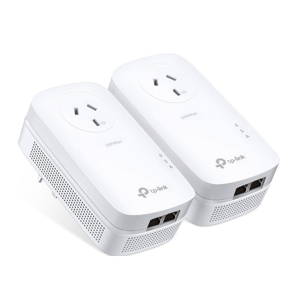 AV2000 2 Port Gigabit Passthrough Powerline Starter Kit