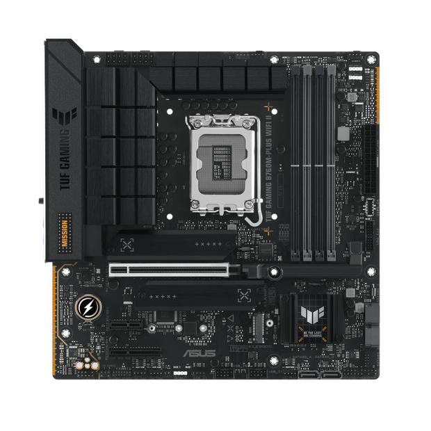 ASUS, TUF-GAMING-B760M-PLUS-WIFI-II, INTEL, INTEL 12 to 13th, LGA1700, 4x DDR5, 192G, Upto 7200+, PCIe 5 - 1x16