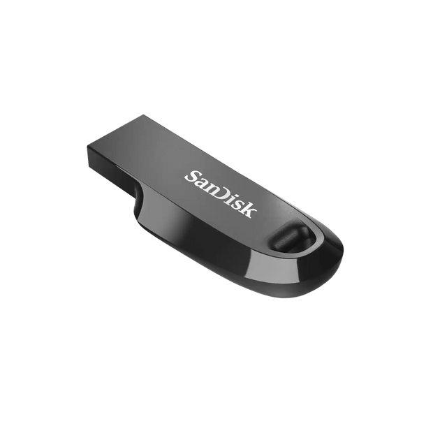 SanDisk Ultra Curve USB 3.2 Gen 1 Flash Drive, CZ550 64GB, USB3.0, Black, compact design, 5Y