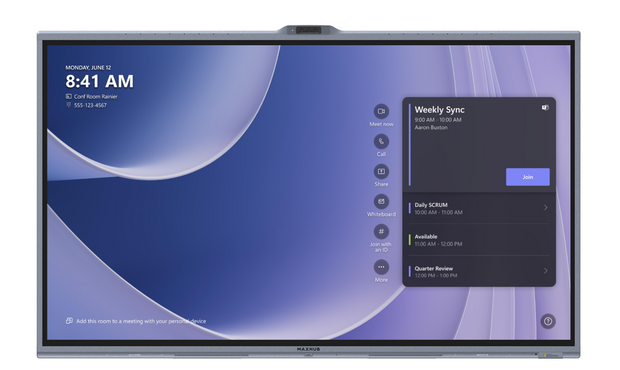 MAXHUB XBoard V7 series V655T 65" 4K Microsoft Teams Rooms Interactive Touch Display