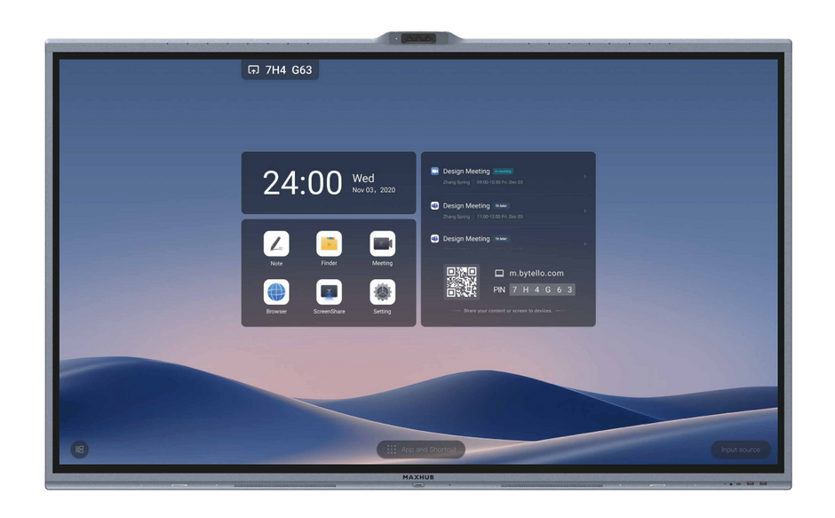 MAXHUB XBoard V7 series V7550 75" 4K All-in-one Conference Interactive Touch Display