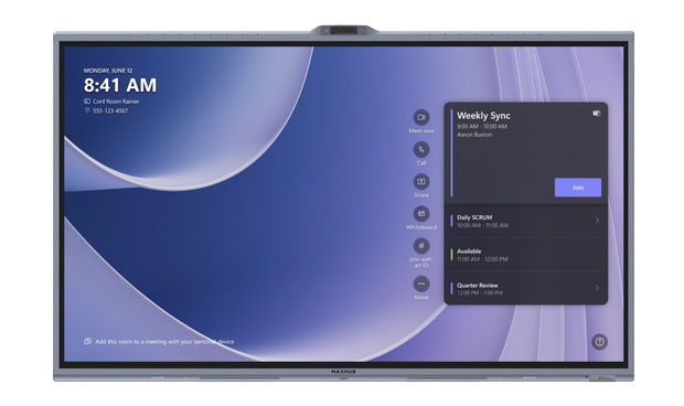 MAXHUB XBoard V7 series V865T 86" 4K Microsoft Teams Rooms Interactive Touch Display