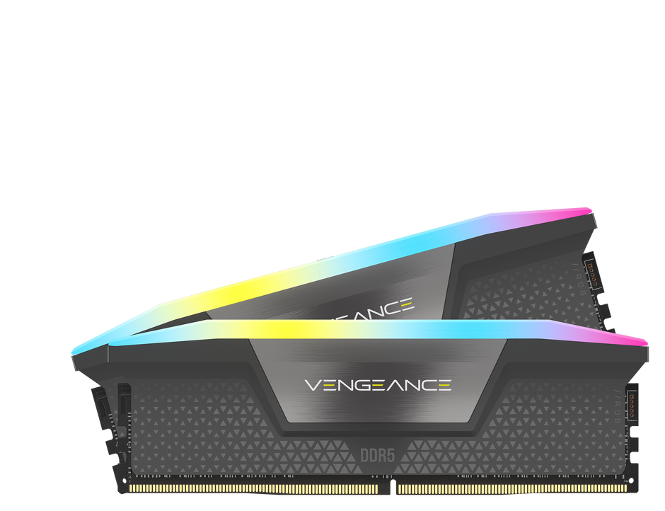 CORSAIR VENGEANCE RGB DDR5 96GB (2 x 48GB) DDR5 6000 CL36-44-44-96 1.40V AMD EXPO & Intel XMP - Grey