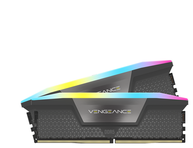 CORSAIR VENGEANCE RGB DDR5 96GB (2 x 48GB) DDR5 6000 CL36-44-44-96 1.40V AMD EXPO & Intel XMP - Grey
