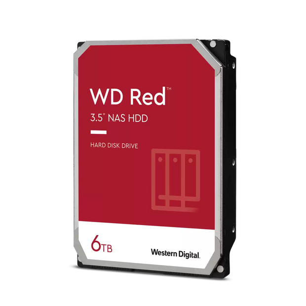WD Red Plus NAS, 6TB, 3.5" form factor, SATA 6 Gb/s, 256 MB cache, 3 yrs warranty