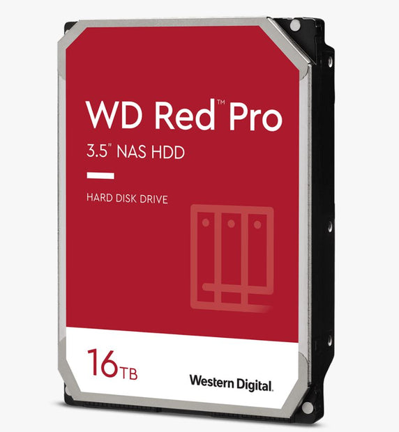 WD Red Pro NAS, 16TB, 3.5" form factor, SATA 6 Gb/s, 512MB cache, 5 yrs warranty