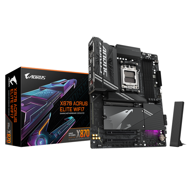 X870 ELITE/ AMD AM5/ATX; AMD Socket AM5:Supports AMD Ryzen 9000 / 8000 / 7000 Series Processors Digital twin 16+2+2 phases VRM solution Dual Channel
