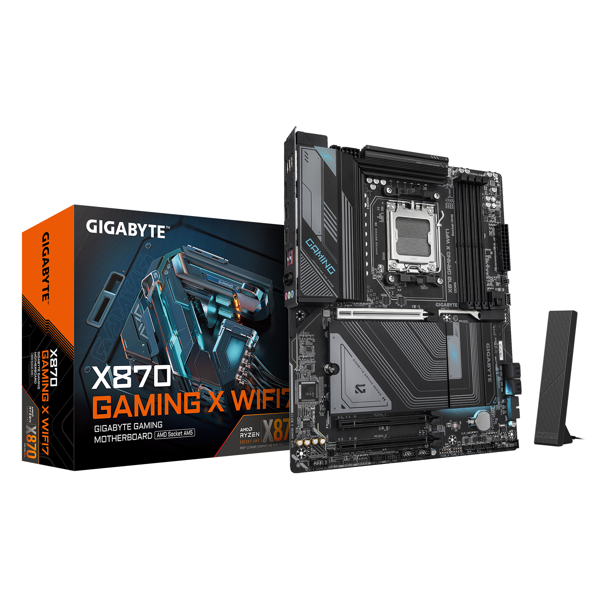 X870 GAMING X WIFI7 Motherboard;AMD Socket AM5 Supports AMD Ryzen 9000 / 8000 / 7000 Series Processors;4 x DIMMs, Dual Channel DDR5; AMD X870 chipset