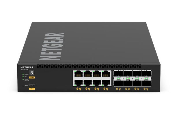 NETGEAR M4350-8X8F 16-port Half Width Layer 3 Fully Managed Switch with 8 x 10G/Multi-Gig &8 x 10GBASE-X SFP+, ProSAFE Lifetime Warranty (XSM4316)