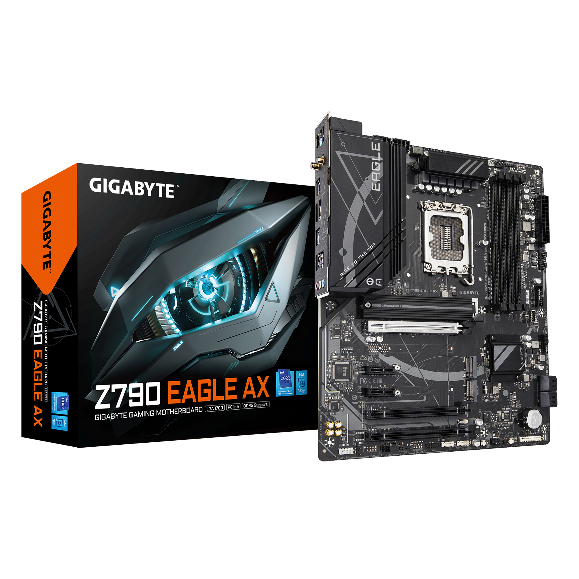 Z790 EAGLE AX/INTEL LGA1700/ATX/4x DDR5 up to 192GB/7600MHz/PCIe 5.0 x1 4.0x1 3.0 x3/M.2 x3