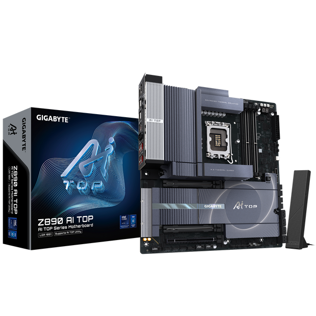 Z890 AI TOP Motherboard; Intel Core Ultra processors (Series 2) Support; 4 x DIMMs, Dual Channel DDR5 with Memory UD Slot; Intel Z890 Express Chipset