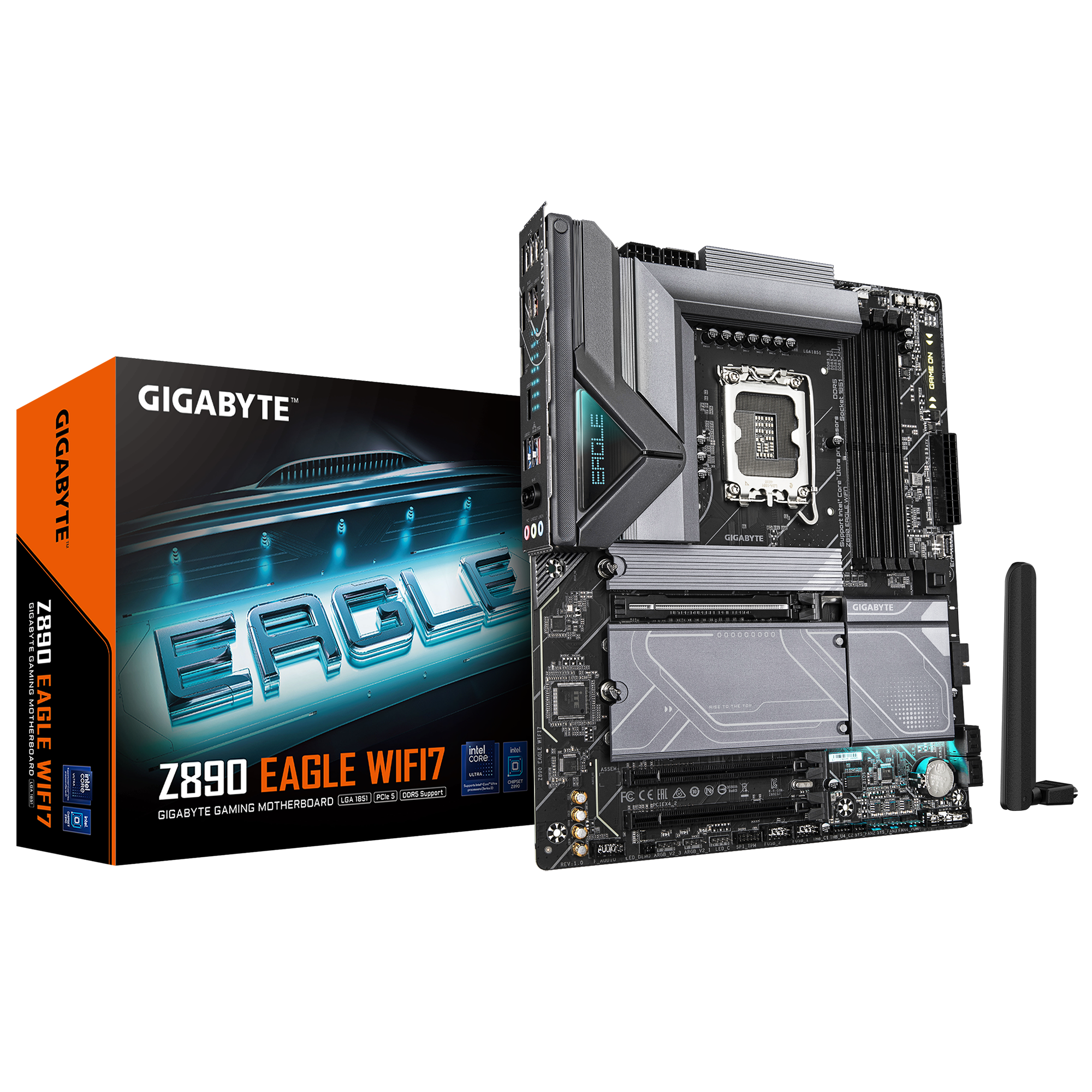Z890 EAGLE WIFI7/ATX/INTEL LGA1851/4x DDR5 DIMM max 256GB/Max 8800MHz/1x PCIE5.0 (CPU), 2xPCIE4.0 (Chipset)/2x M.2 (CPU), 2x M.2(Chipset)